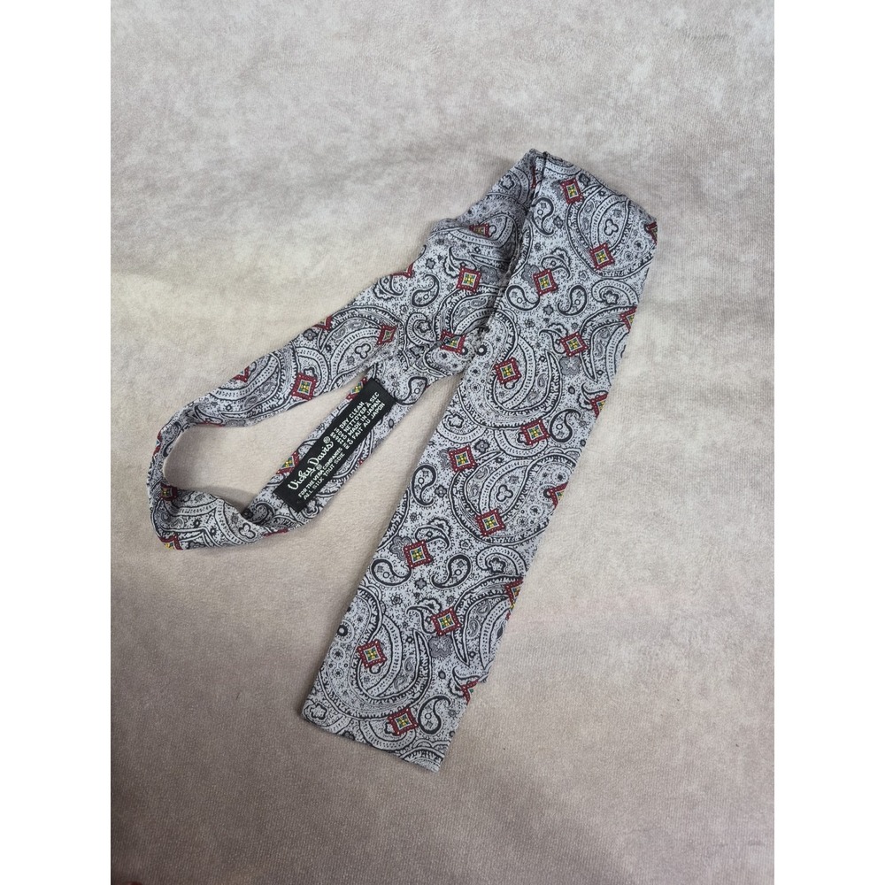 Vtg All Silk Gray Vicky Davis Vera Co Japan Neck Scarf Ascot Tie